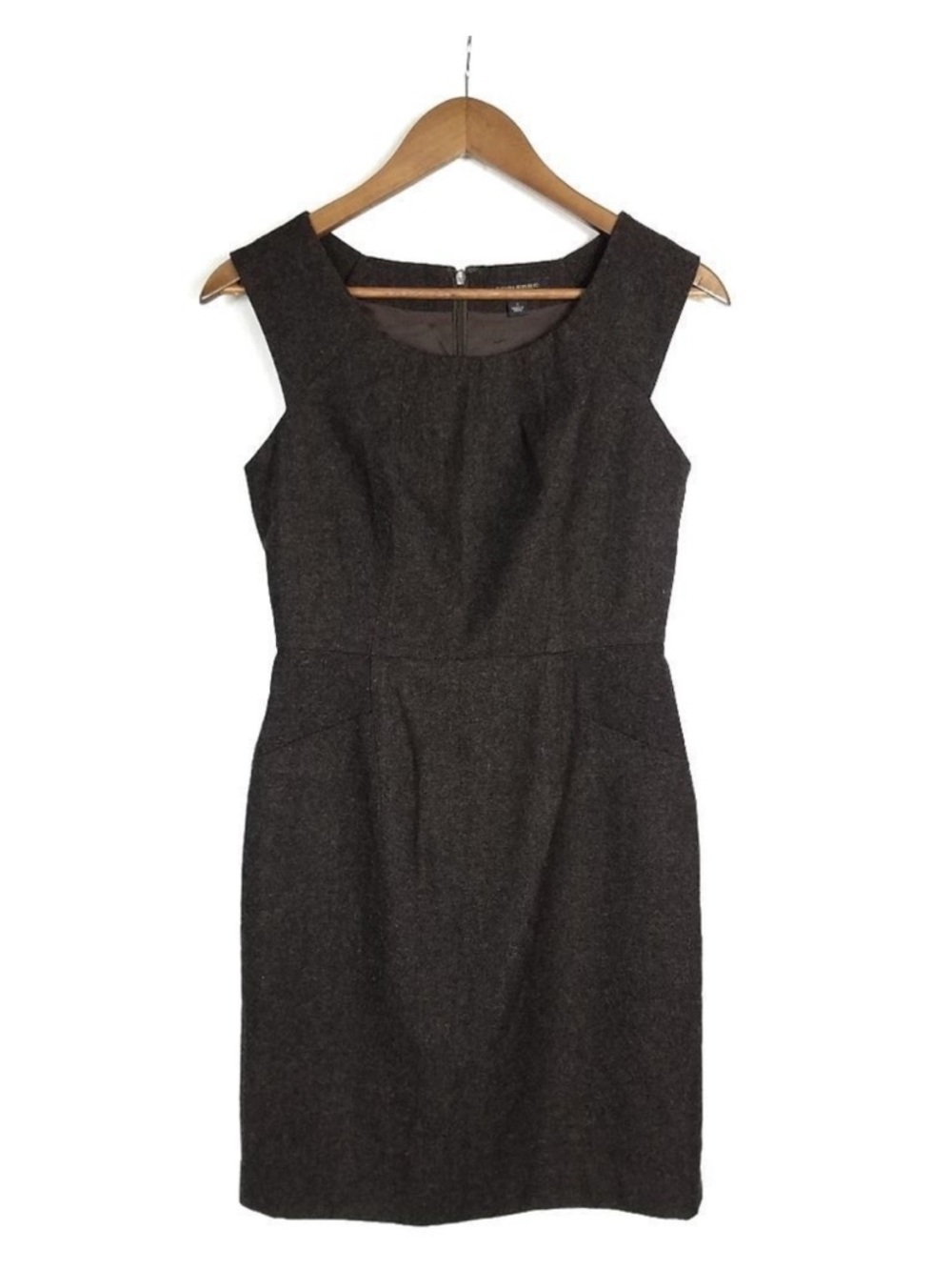 Banana Republic Women's Size‎ 4 Brown Wool Blend Sleeveless Sheath Dress Career